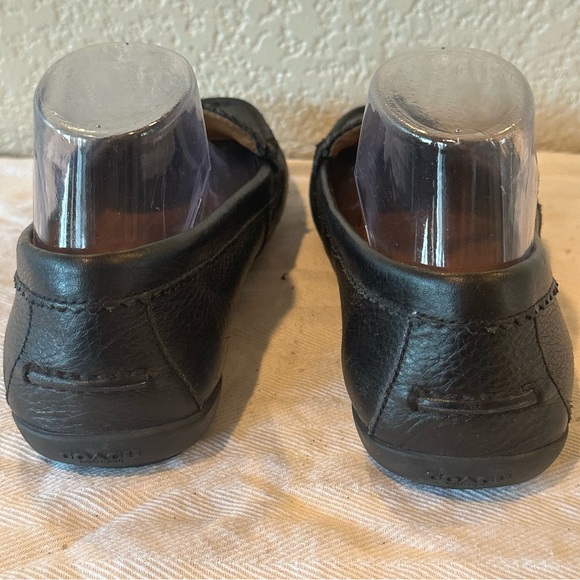 Coach Black Pebbled Leather Odette Driver Moc Loafers - Picture 10 of 14